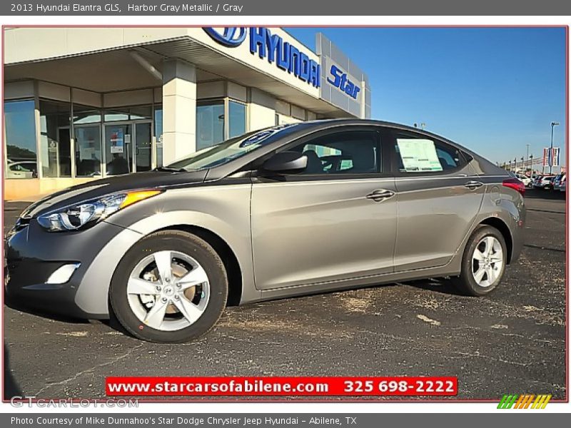 Harbor Gray Metallic / Gray 2013 Hyundai Elantra GLS