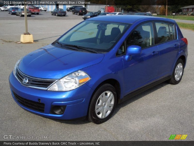 Metallic Blue / Charcoal 2011 Nissan Versa 1.8 S Hatchback
