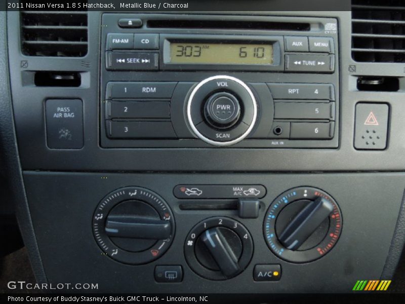 Metallic Blue / Charcoal 2011 Nissan Versa 1.8 S Hatchback