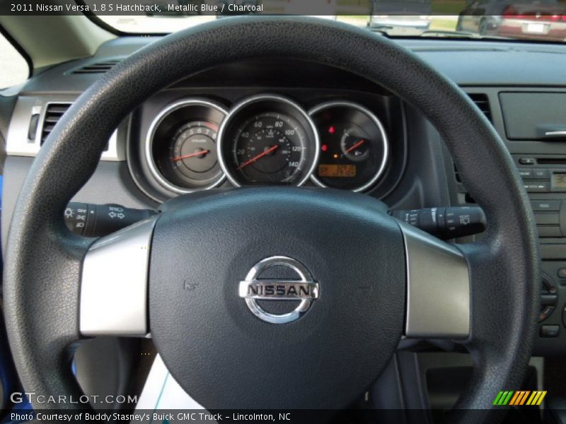 Metallic Blue / Charcoal 2011 Nissan Versa 1.8 S Hatchback
