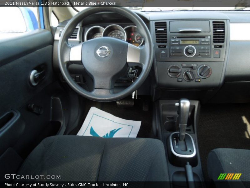 Metallic Blue / Charcoal 2011 Nissan Versa 1.8 S Hatchback