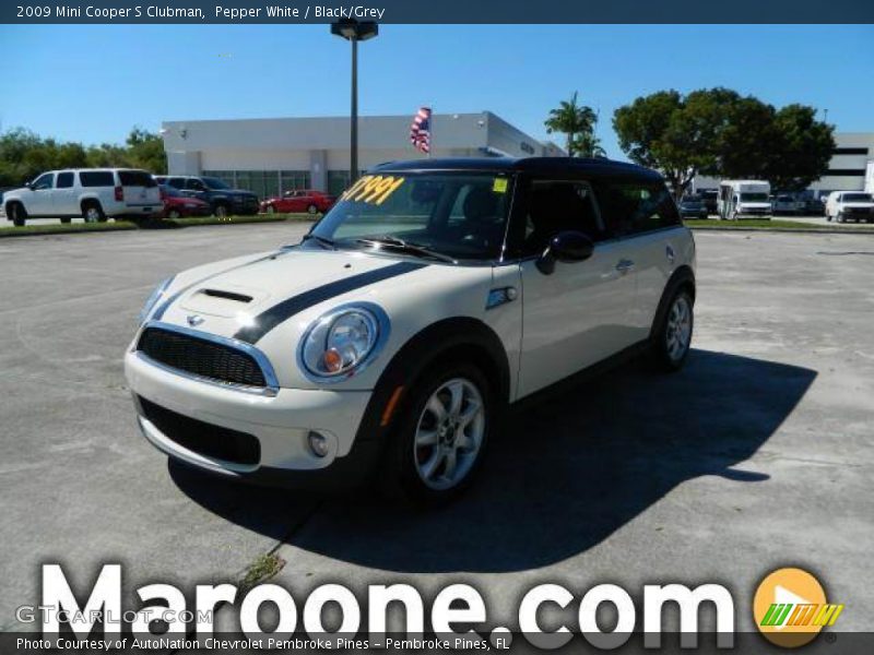 Pepper White / Black/Grey 2009 Mini Cooper S Clubman