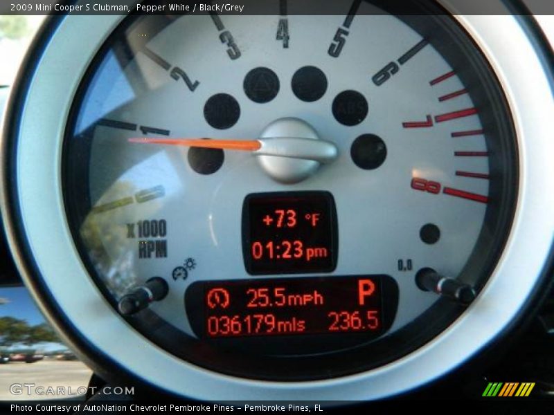 Pepper White / Black/Grey 2009 Mini Cooper S Clubman