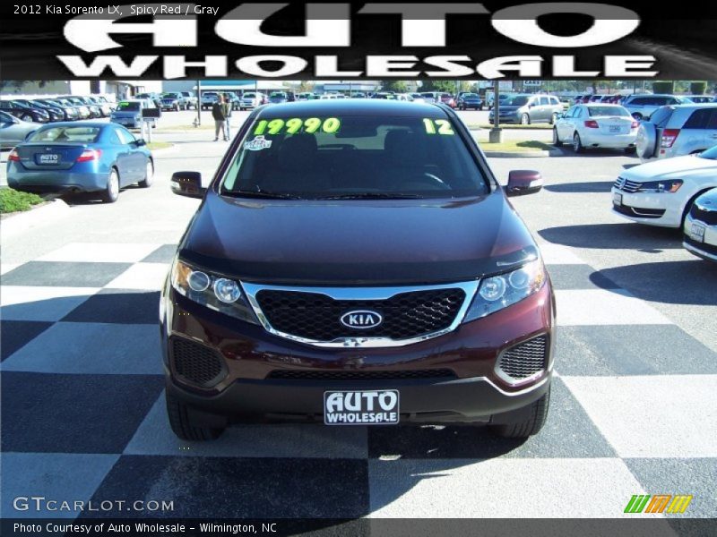 Spicy Red / Gray 2012 Kia Sorento LX