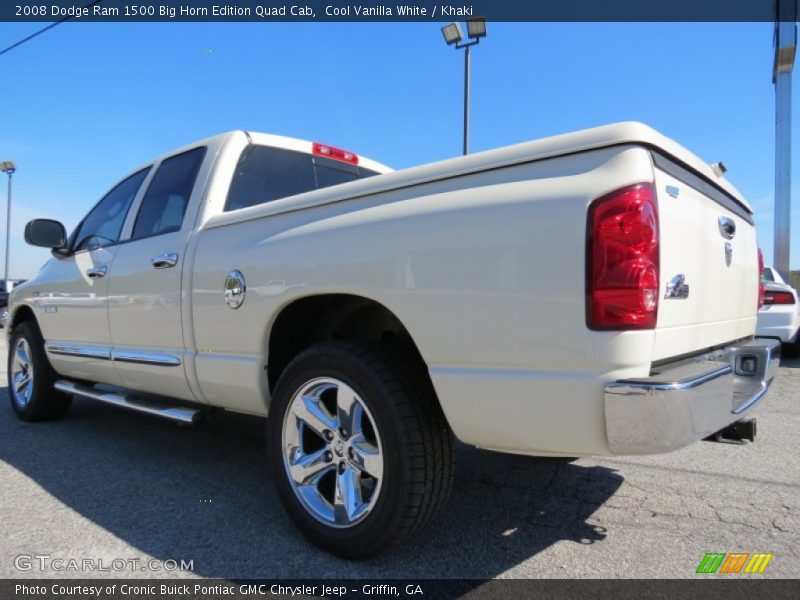 Cool Vanilla White / Khaki 2008 Dodge Ram 1500 Big Horn Edition Quad Cab
