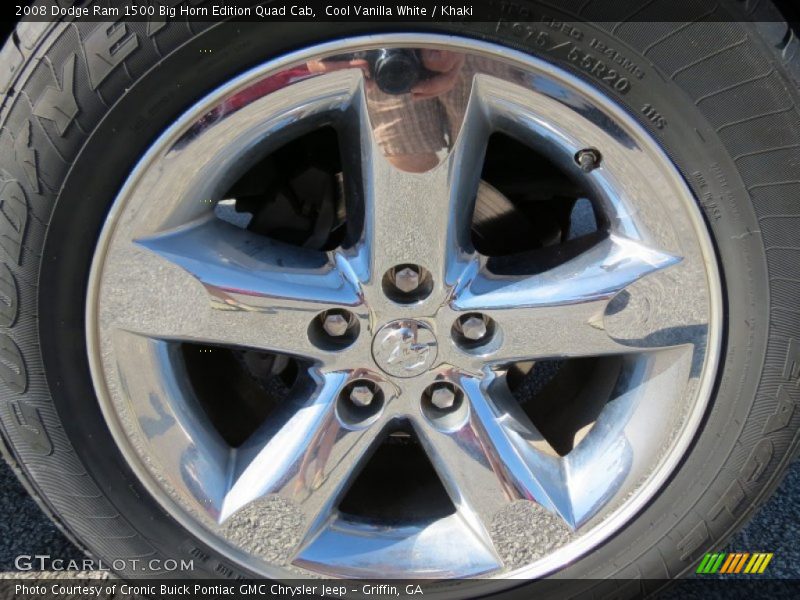 Cool Vanilla White / Khaki 2008 Dodge Ram 1500 Big Horn Edition Quad Cab