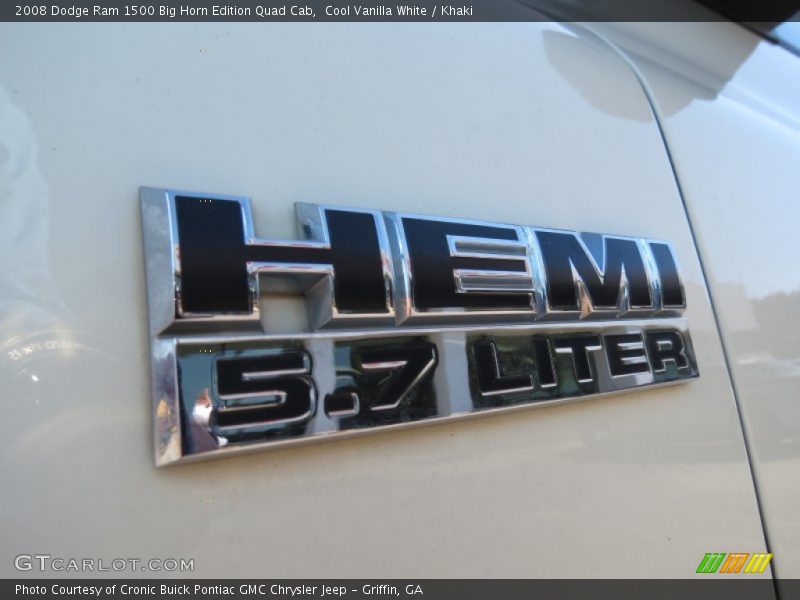 Cool Vanilla White / Khaki 2008 Dodge Ram 1500 Big Horn Edition Quad Cab
