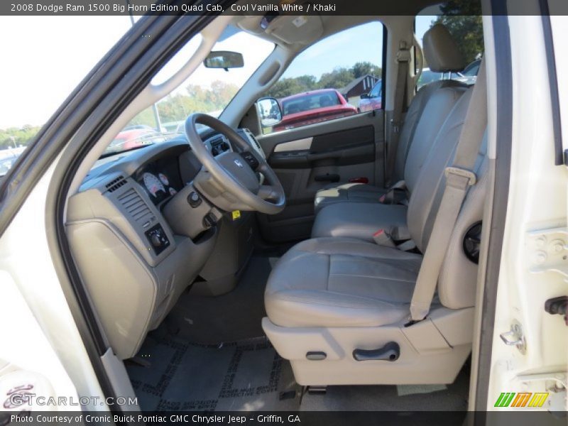 Cool Vanilla White / Khaki 2008 Dodge Ram 1500 Big Horn Edition Quad Cab