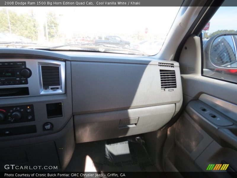 Cool Vanilla White / Khaki 2008 Dodge Ram 1500 Big Horn Edition Quad Cab