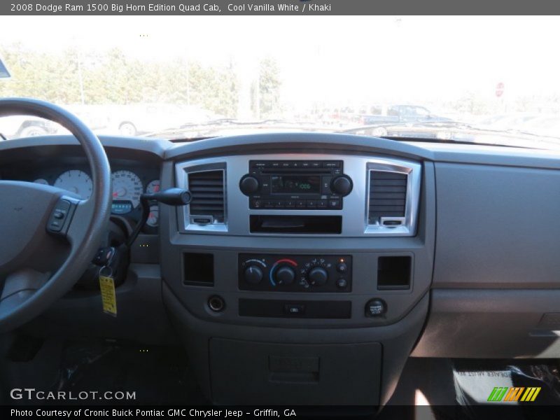 Cool Vanilla White / Khaki 2008 Dodge Ram 1500 Big Horn Edition Quad Cab