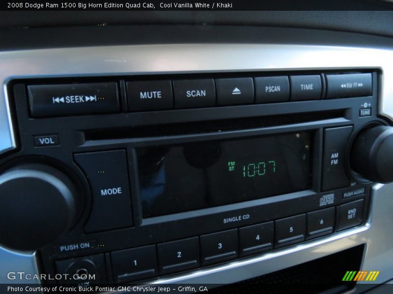 Cool Vanilla White / Khaki 2008 Dodge Ram 1500 Big Horn Edition Quad Cab