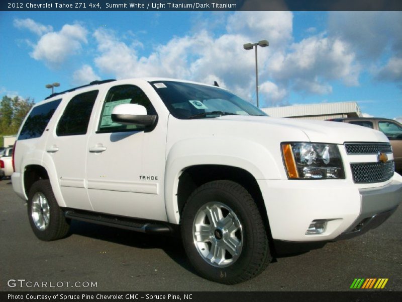 Summit White / Light Titanium/Dark Titanium 2012 Chevrolet Tahoe Z71 4x4