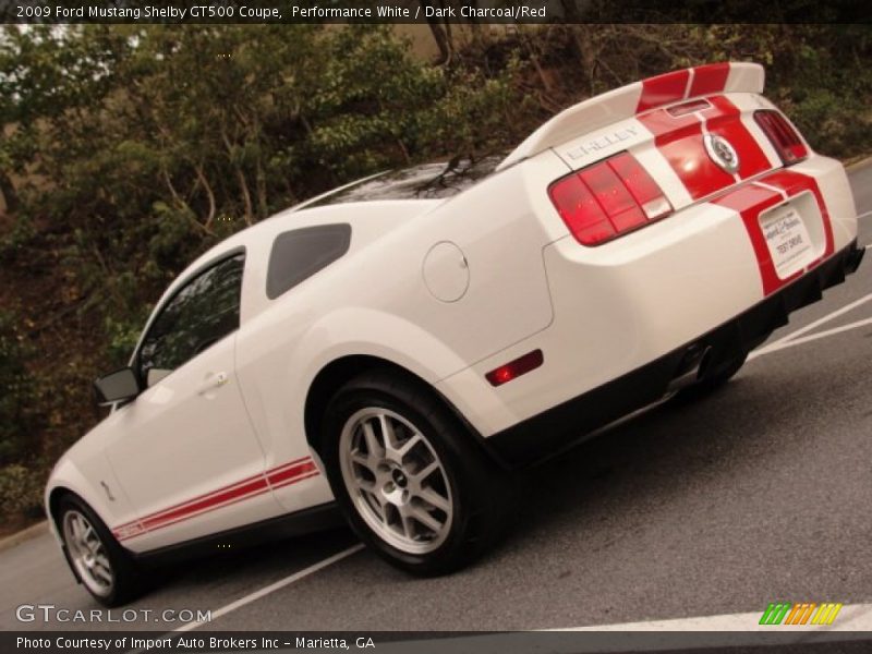 Performance White / Dark Charcoal/Red 2009 Ford Mustang Shelby GT500 Coupe