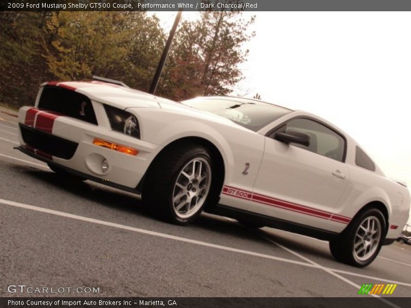 Performance White / Dark Charcoal/Red 2009 Ford Mustang Shelby GT500 Coupe
