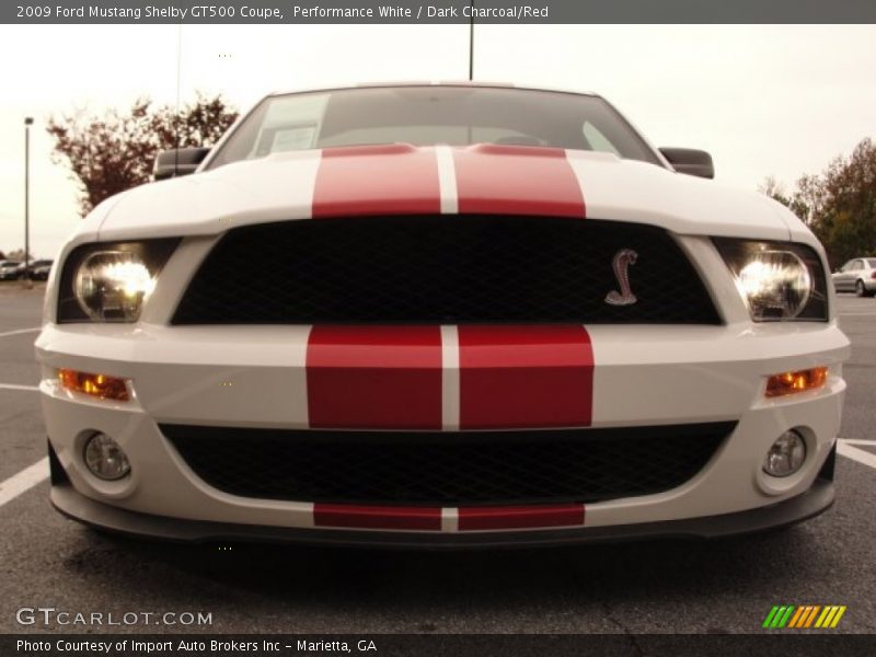 Performance White / Dark Charcoal/Red 2009 Ford Mustang Shelby GT500 Coupe
