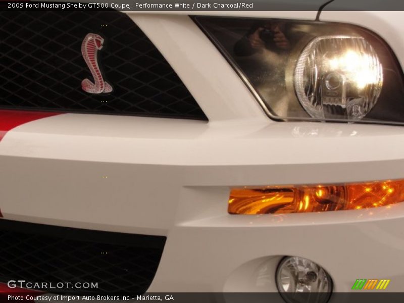 Performance White / Dark Charcoal/Red 2009 Ford Mustang Shelby GT500 Coupe