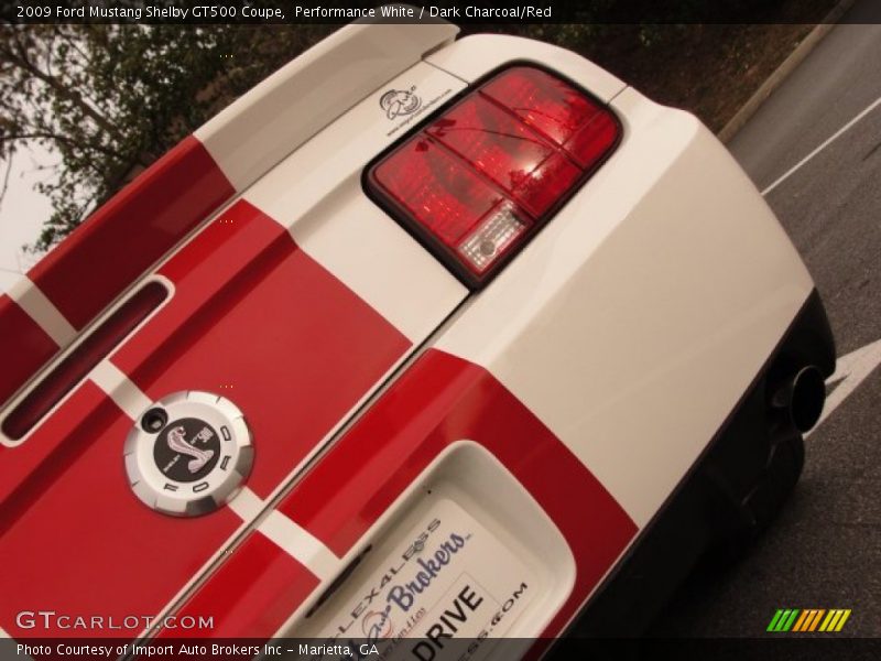 Performance White / Dark Charcoal/Red 2009 Ford Mustang Shelby GT500 Coupe