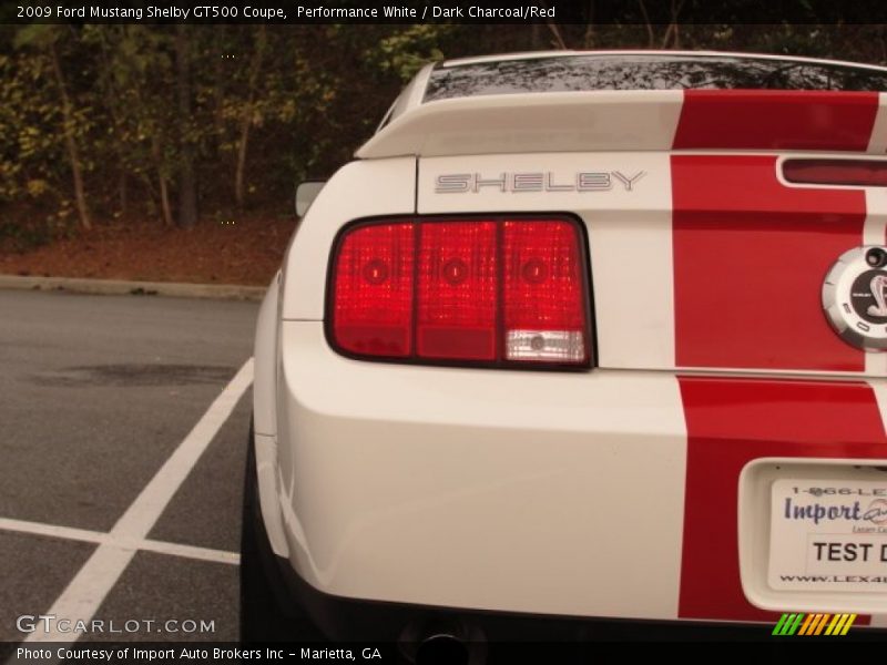 Performance White / Dark Charcoal/Red 2009 Ford Mustang Shelby GT500 Coupe