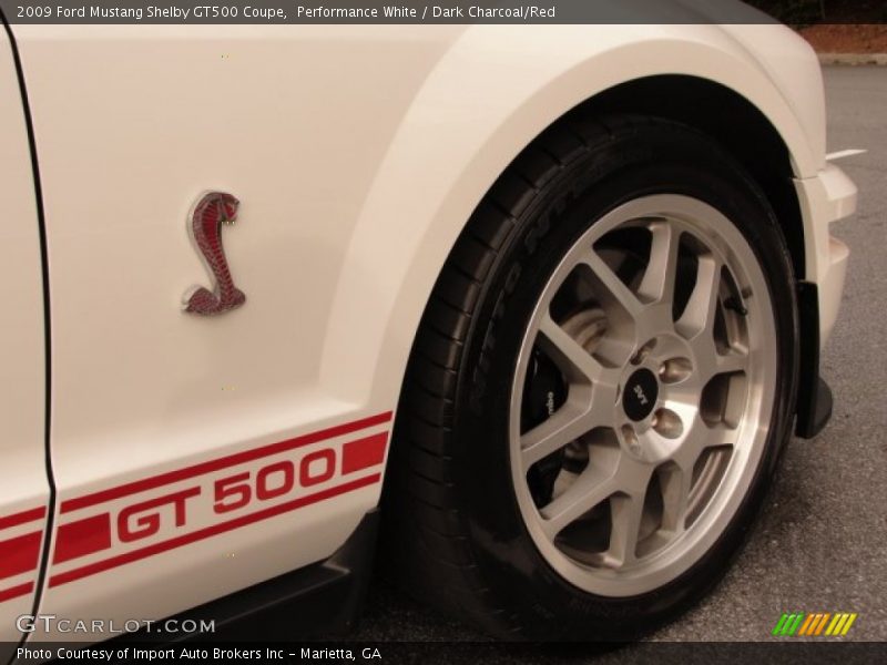 Performance White / Dark Charcoal/Red 2009 Ford Mustang Shelby GT500 Coupe