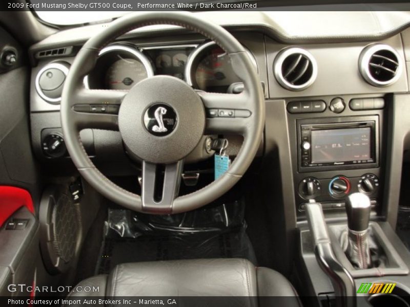 Performance White / Dark Charcoal/Red 2009 Ford Mustang Shelby GT500 Coupe