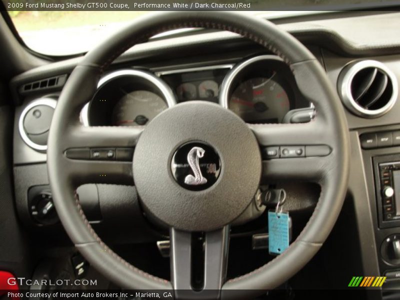 Performance White / Dark Charcoal/Red 2009 Ford Mustang Shelby GT500 Coupe