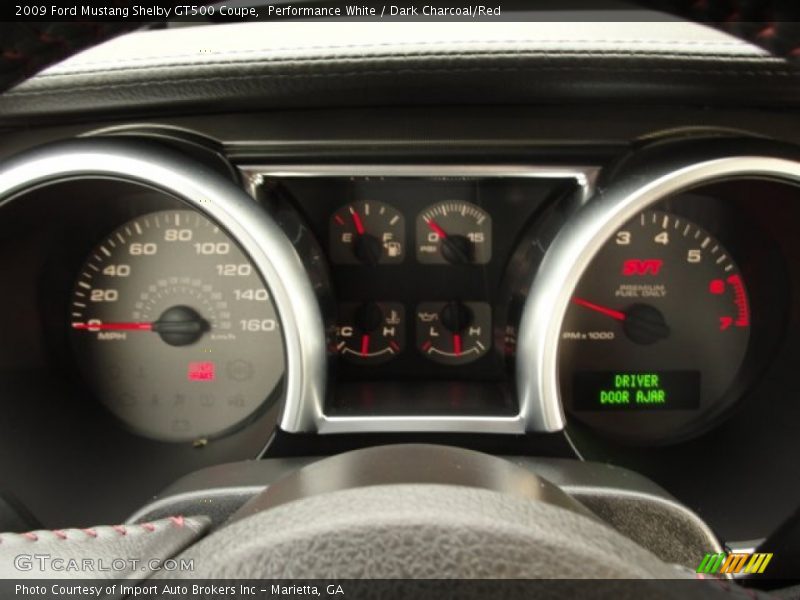Performance White / Dark Charcoal/Red 2009 Ford Mustang Shelby GT500 Coupe