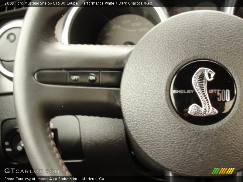 Performance White / Dark Charcoal/Red 2009 Ford Mustang Shelby GT500 Coupe