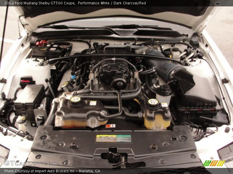Performance White / Dark Charcoal/Red 2009 Ford Mustang Shelby GT500 Coupe