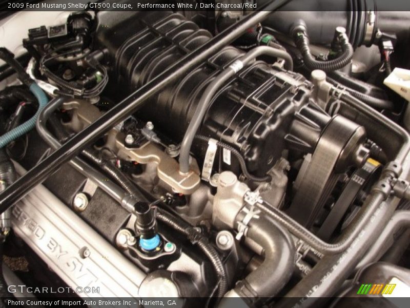 Performance White / Dark Charcoal/Red 2009 Ford Mustang Shelby GT500 Coupe