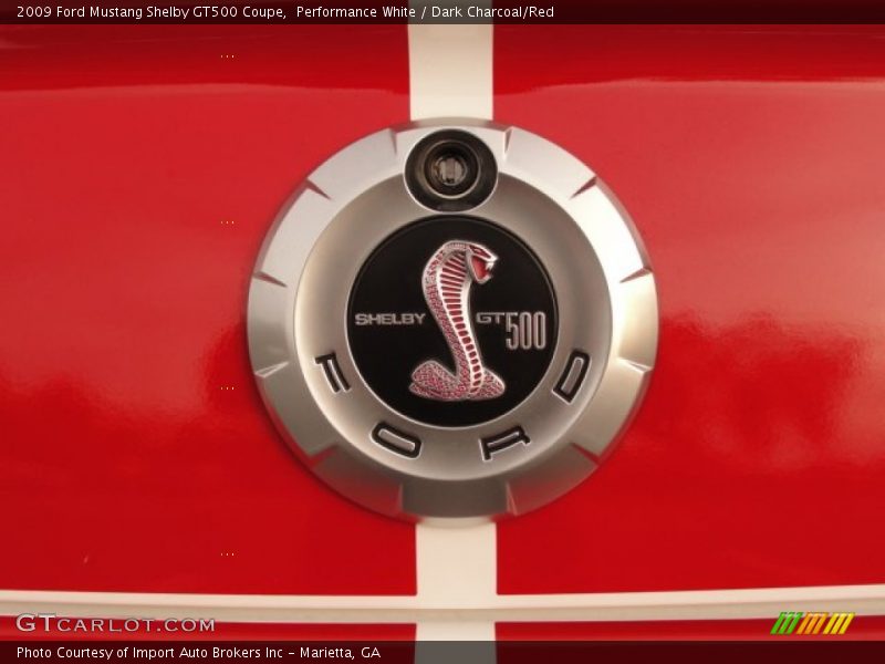 Performance White / Dark Charcoal/Red 2009 Ford Mustang Shelby GT500 Coupe