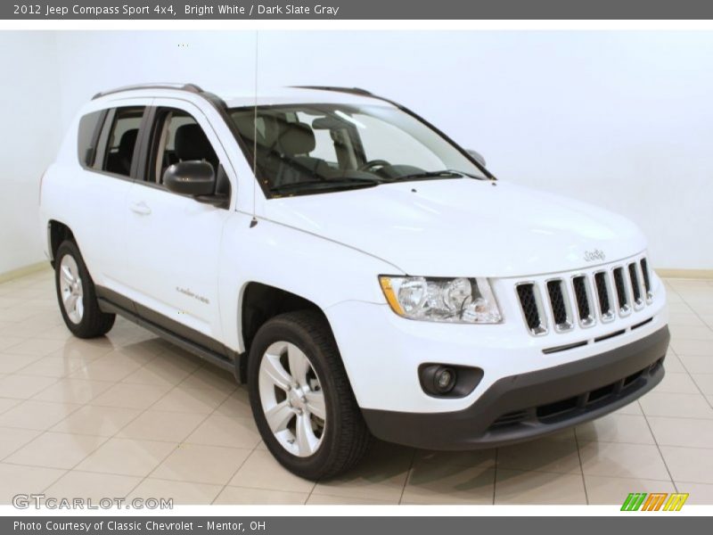 Bright White / Dark Slate Gray 2012 Jeep Compass Sport 4x4