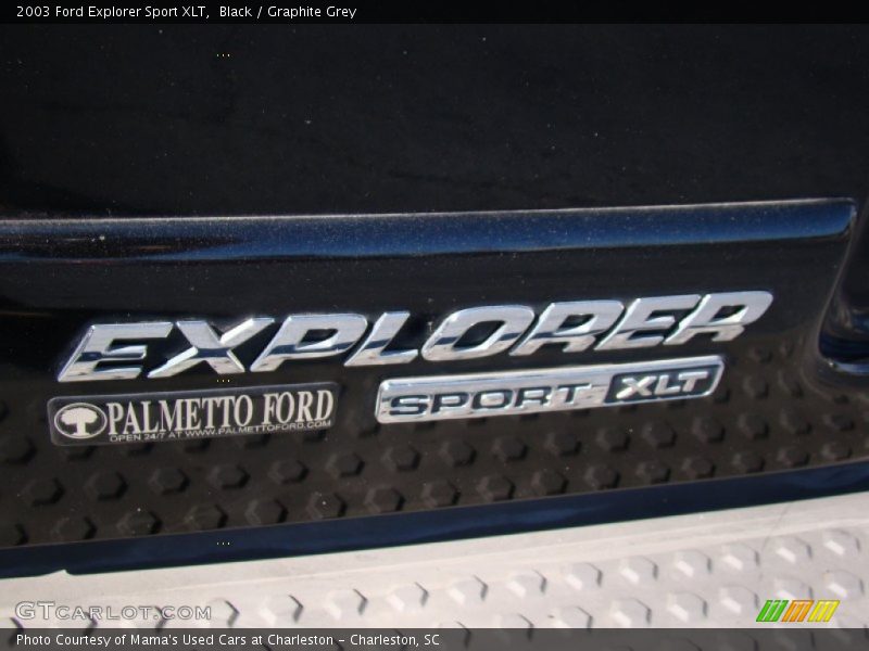 Black / Graphite Grey 2003 Ford Explorer Sport XLT