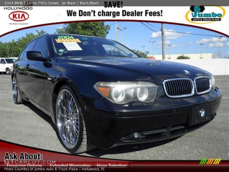 Jet Black / Black/Black 2004 BMW 7 Series 745Li Sedan