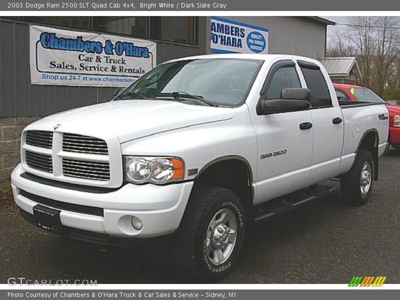 Bright White / Dark Slate Gray 2003 Dodge Ram 2500 SLT Quad Cab 4x4
