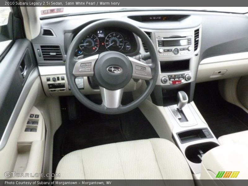 Satin White Pearl / Warm Ivory 2010 Subaru Legacy 2.5i Sedan