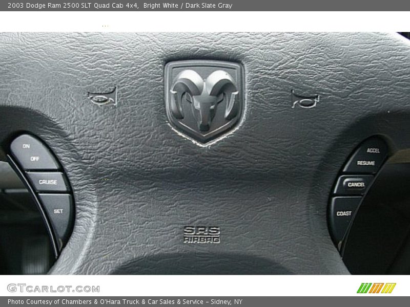 Bright White / Dark Slate Gray 2003 Dodge Ram 2500 SLT Quad Cab 4x4