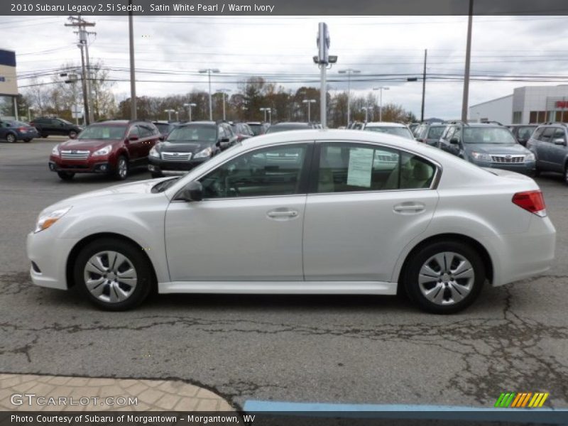 Satin White Pearl / Warm Ivory 2010 Subaru Legacy 2.5i Sedan