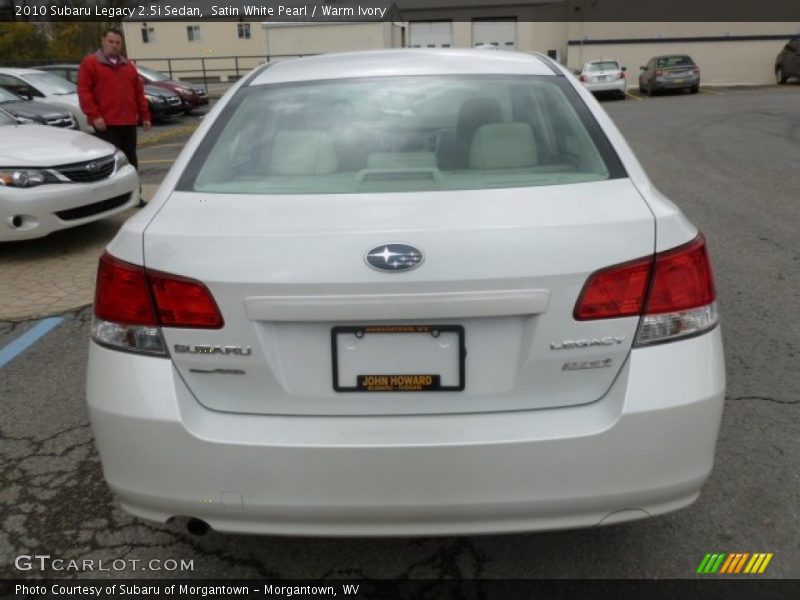 Satin White Pearl / Warm Ivory 2010 Subaru Legacy 2.5i Sedan