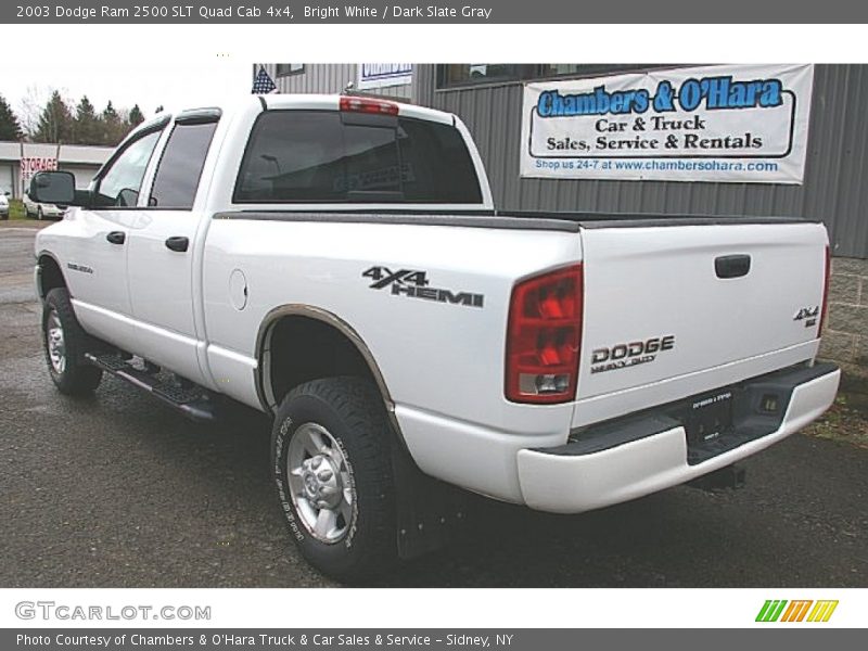 Bright White / Dark Slate Gray 2003 Dodge Ram 2500 SLT Quad Cab 4x4