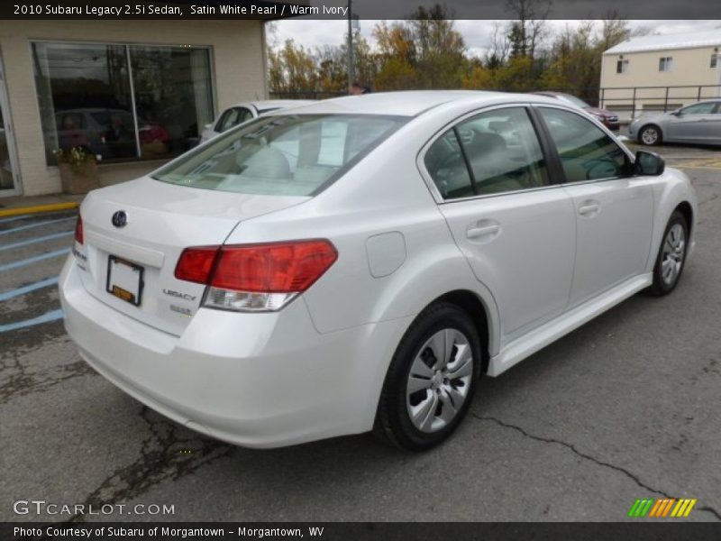 Satin White Pearl / Warm Ivory 2010 Subaru Legacy 2.5i Sedan