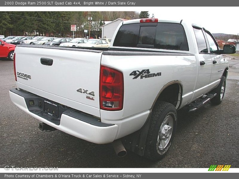 Bright White / Dark Slate Gray 2003 Dodge Ram 2500 SLT Quad Cab 4x4