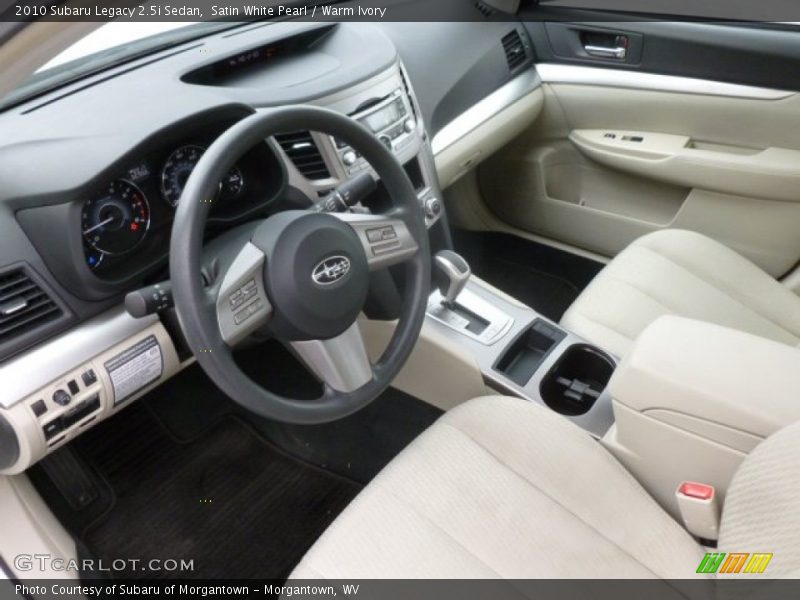 Satin White Pearl / Warm Ivory 2010 Subaru Legacy 2.5i Sedan