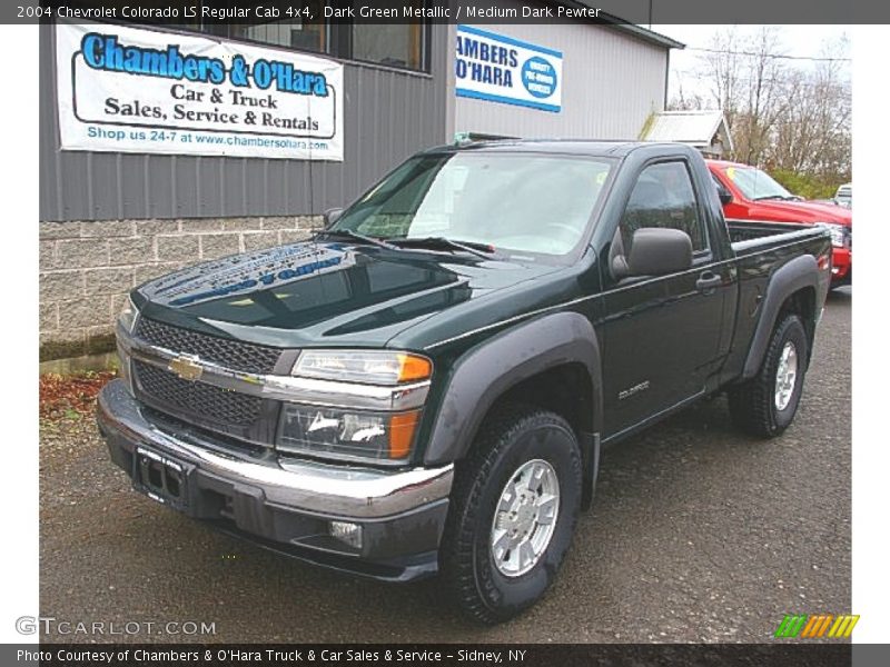 Dark Green Metallic / Medium Dark Pewter 2004 Chevrolet Colorado LS Regular Cab 4x4