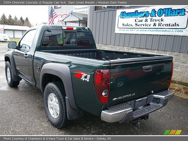 Dark Green Metallic / Medium Dark Pewter 2004 Chevrolet Colorado LS Regular Cab 4x4