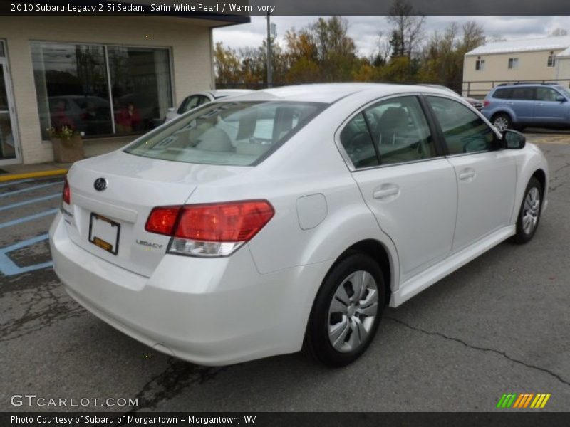 Satin White Pearl / Warm Ivory 2010 Subaru Legacy 2.5i Sedan