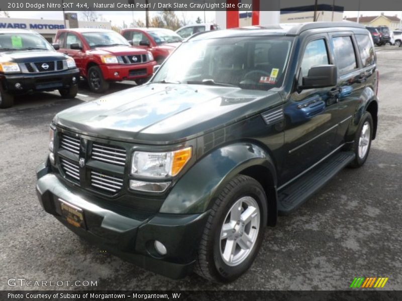 Natural Green Pearl / Dark Slate Gray/Light Slate Gray 2010 Dodge Nitro SXT 4x4