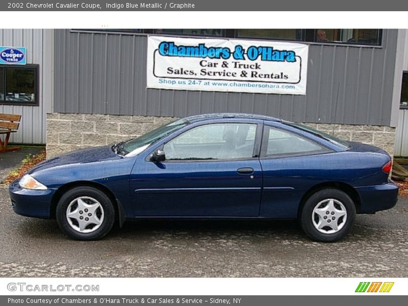 Indigo Blue Metallic / Graphite 2002 Chevrolet Cavalier Coupe