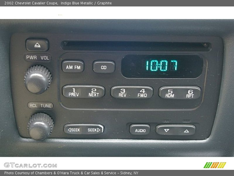 Indigo Blue Metallic / Graphite 2002 Chevrolet Cavalier Coupe