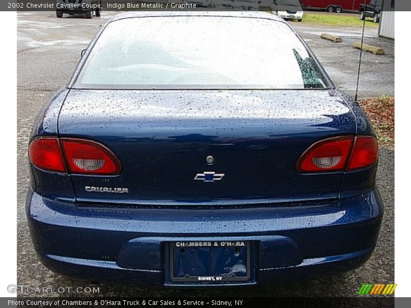 Indigo Blue Metallic / Graphite 2002 Chevrolet Cavalier Coupe