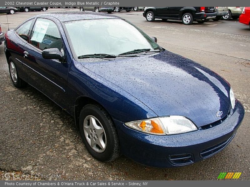 Indigo Blue Metallic / Graphite 2002 Chevrolet Cavalier Coupe